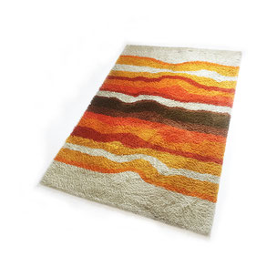 multicolor high pile rug - made by DESSO 200x300cm Netherlands | 1970s midcentury modern mcm interior design psychedelic rug carpet 1stdibs 70s 60s 1970s 1960s  yourhomeplus yourhomeplus.de rya taepper age danish modern