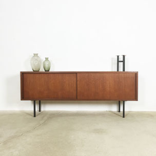 sideboard | teak with sliding doors - Hans Könnecke for TECTA | Germany, 1950s | teak with slding doors Denmark, 1950s