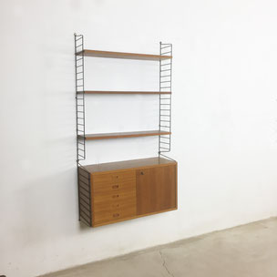 wall unit | ash wood - Nisse Strinning for STRING AB Sweden | 1960s yourhomeplus teak danish modern midenctury modern interior 1960s 1970s shelving storage wall system