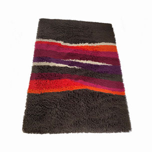 multicolor high pile rug - made by DESSO 200x300cm Netherlands | 1970s midcentury modern mcm interior design psychedelic rug carpet 1stdibs 70s 60s 1970s 1960s  yourhomeplus yourhomeplus.de rya taepper age danish modern