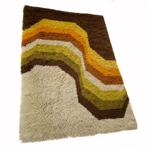 multicolor high pile rug - made by DESSO 200x300cm Netherlands | 1970s midcentury modern mcm interior design psychedelic rug carpet 1stdibs 70s 60s 1970s 1960s  yourhomeplus yourhomeplus.de rya taepper age danish modern