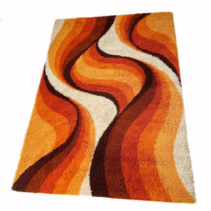 multicolor EGE TAEPPER Deluxe Denmark  | 1970s  pile rug - made by DESSO 200x300cm Netherlands | 1970s midcentury modern mcm interior design psychedelic rug carpet 1stdibs 70s 60s 1970s 1960s  yourhomeplus yourhomeplus.de