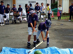 息があわずに振り下ろしてしまった・・・・