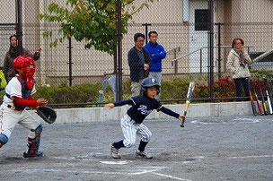 よくバットに当てました。