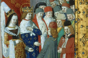 Louis IX et Marguerite de Provence- Manuscrit du XVème siècle BNParis