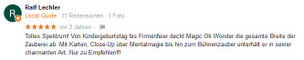 Zauberkünstler Stuttgart Rezension ralf