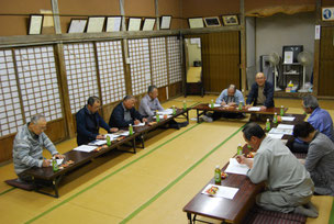 花泉　堤下集落自治会　役員会　会議　自治会　話し合い