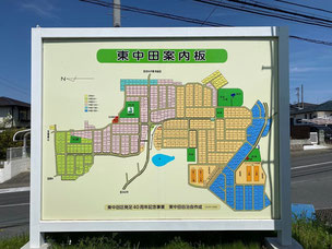 東中田案内板