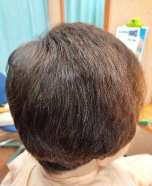 HQヘナとシコン色で2度染め