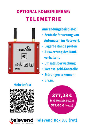Umfangreiches Snackautomaten Zubehör - Modul-Erweiterungen Telemetrie Modul bei SNACKAUTOMATEN KAUFEN 24 - Snackbox24 | FineSnack 