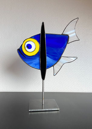 Poisson en vitrail Tiffany (55€)
