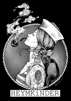 Kunstdruck Tattoo Art Seemannsfrau - limitierte Kunst