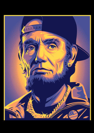 Kunstdruck Abraham Lincoln Hip Hopper 