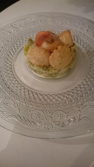 Coquilles st jacques et fondu de poireaux, il ne reste plus qu'à déguster !