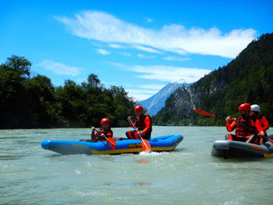 rafting kanu wasser fankysport imster schlucht schwimmen aktivurlaub