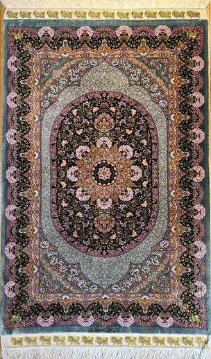 QUM SILKチャラク120x80 - ペルシャ絨毯 キリム ペルシャン QUM SILKチャラク120x80 - ペルシャ絨毯 キリム ペルシャン