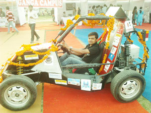 He handled the complete transmission system of all terrain vehicle like mechanism of gear change, location of gear lever, accelerator, break, clutch. He also collaborated in suspension system, drilling, grinding, cutting. welding, finishing etc.