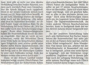 Bild: Seeligstadt Chronik 2020 Feuerwehr
