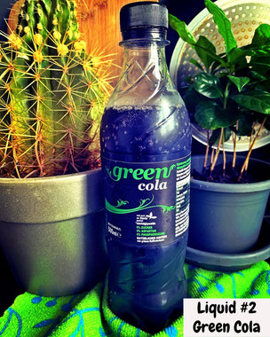 Green Cola liquid tasting