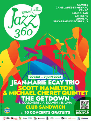 Affiche officielle Festival Jazz360 2026. Création graphique : Ulysse Badorc