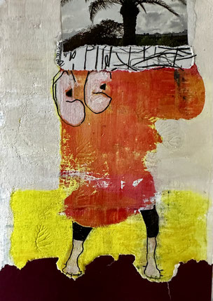 Papier, Acryl Ölsticks