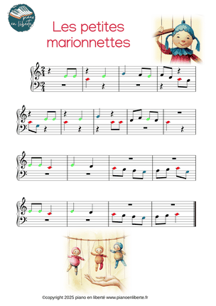 partition pour piano les petites marionnettes
