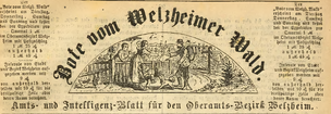  Der Bote vom Welzheimer Wald. Amts- und Intelligenzblatt für den Oberamtsbezirk Welzheim. 1868-1900.