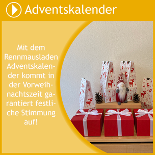 Hier geht's zu den Adventskalendern des Rennmausladens. Geeignet für Mongolische Rennmäuse, Hamster & Co.