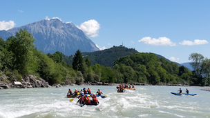 Kanu Imster Schlucht extreme fankysport fankhauser outdoorsport wasser tirol ötztal haiming