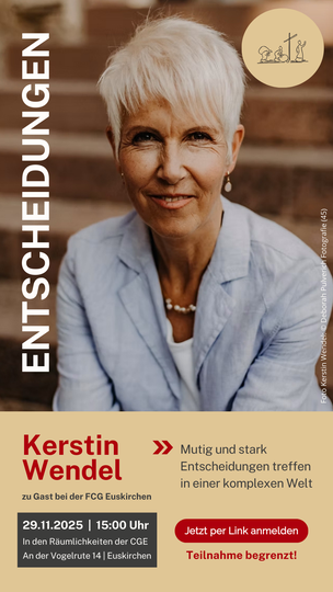 Flyer Veranstaltung Kerstin Wendel weitere Infos unten stehend