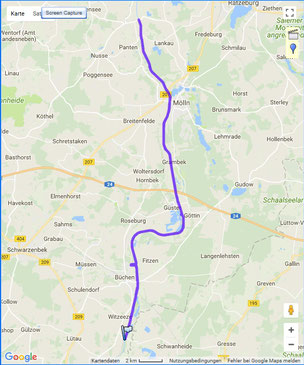 Karte der Tour