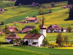 Kirche von Bowil. Foto: Matthias Gerber, Wikipedia, CC BY-SA 3.0.