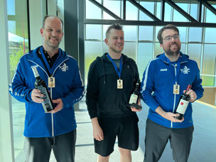 Podest: Silvano Wittwer (3.), Tim Stoltenberg (1.), Christian Ehrbar (2.)