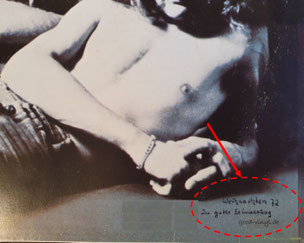 "Writing On Cover" auf der Innenseite des Gatefold "GRAND FUNK - PHOENIX" (1st., GER 1972)