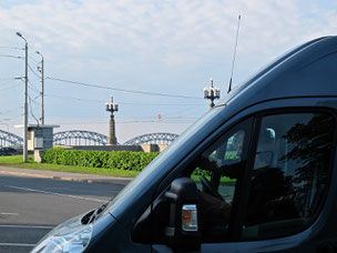 unser Stellplatz in Riga direkt an der Promenade