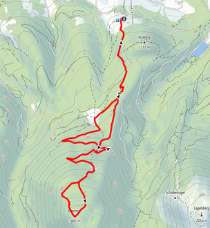 Routenverlauf Vorderstoder - Wilde (Brennert) - Wildenalm - Steyersbergerreith