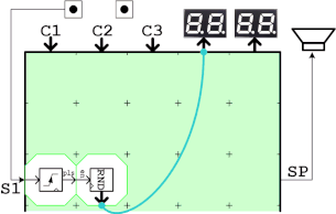 乱数発生のブロック実装図(2ブロックだけで作る回路例)