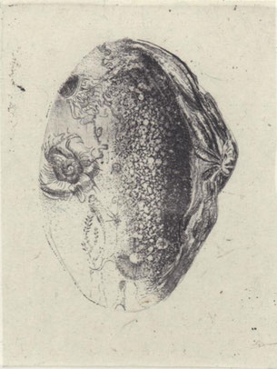 小さなプール　銅版画　9×6.5cm