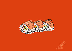 Sake Maki, digital art, procreate, stil: acrylic, pencil, 2026