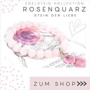 Rosenquarz rosa Edelstein Armband und 925 Silber Verschluß