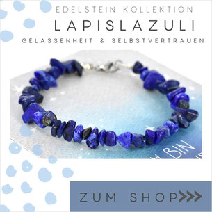 Edelsteine Lapislazuli blaues Edelstein Armband und 925 Silber Verschluß