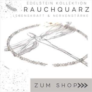 Rauchquarz graues Edelstein Armband und 925 Silber Verschluß