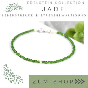 Jade grünes Edelstein Armband und 925 Silber Verschluß