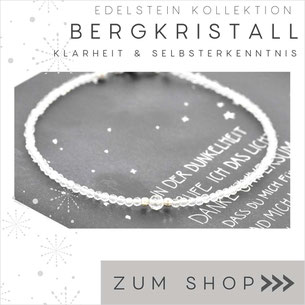 Bergkristall Edelstein Armband 2 mm