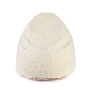 Bean Bag taille S enfant laine de mouton marron clair pouf poire fauteuil assise décoration chambre