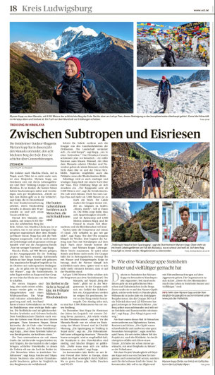 Pressebericht über Myriam vom Outdoor-Blog Puls der Freiheit – Artikel zu Wandertouren, Bergabenteuern, Naturprojekten und dem Integrationsprojekt Wanderglück