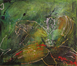"Verblüht" mixed media , 50x60 cm  BNR 333