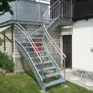 Treppe Aussen Metall Luzern Willisau Stadelmann Metallbau AG