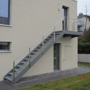 Treppe Aussen Metall Luzern Willisau Stadelmann Metallbau AG