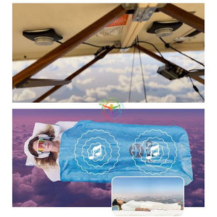 dispositif  vibro acoustique psio trans pour table de massage et luminothérapie PSIO